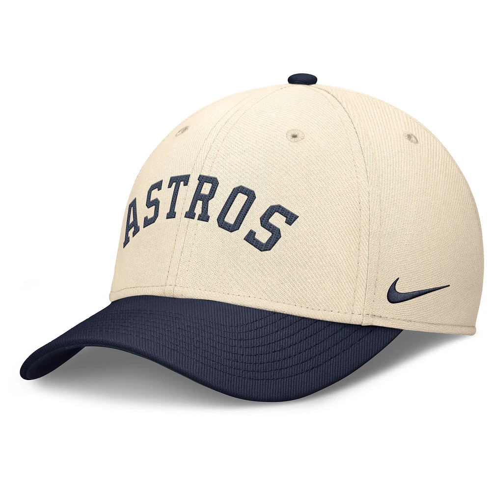 Men's Nike Natural/Navy Houston Astros Statement Rise Performance Flex Hat