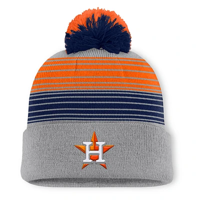 Men's Houston Astros Fanatics Gray Balk Cuffed Knit Hat with Pom