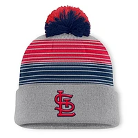 Men's St. Louis Cardinals Fanatics Gray Balk Cuffed Knit Hat with Pom