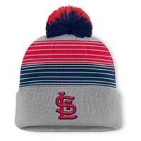 Men's St. Louis Cardinals Fanatics Gray Balk Cuffed Knit Hat with Pom
