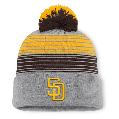 Men's San Diego Padres Fanatics Gray Balk Cuffed Knit Hat with Pom