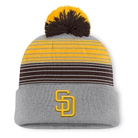 Men's San Diego Padres Fanatics Gray Balk Cuffed Knit Hat with Pom