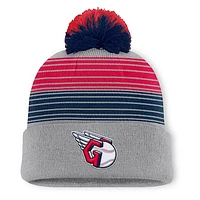 Men's Cleveland Guardians Fanatics Gray Balk Cuffed Knit Hat with Pom