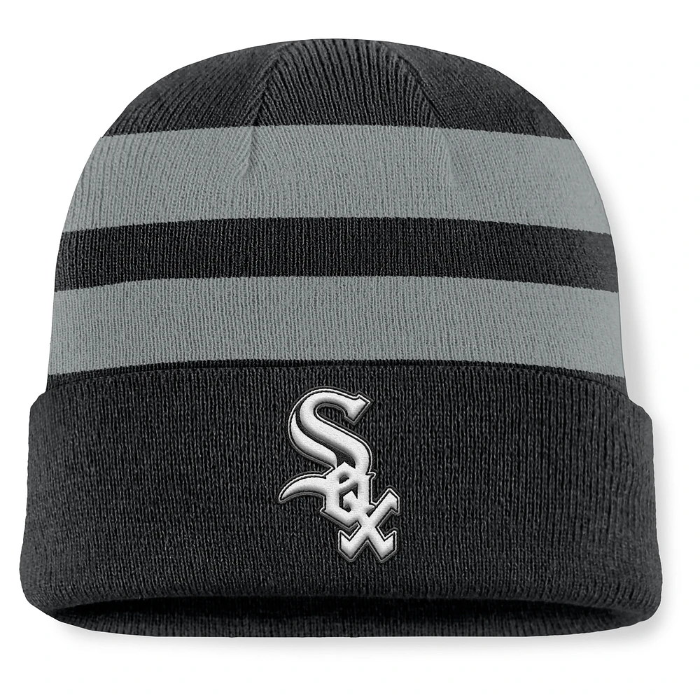 Men's Fanatics Black Chicago White Sox Baseline Cuffed Knit Hat