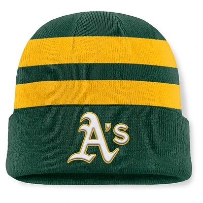 Men's Fanatics Green Athletics Baseline Cuffed Knit Hat