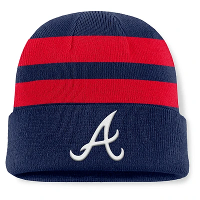Men's Fanatics Navy Atlanta Braves Baseline Cuffed Knit Hat