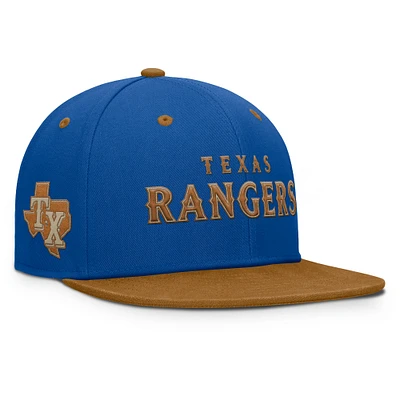 Men's Fanatics Royal/Tan Texas Rangers Splinter Fitted Hat