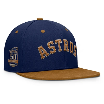 Men's Fanatics Navy/Tan Houston Astros Splinter Fitted Hat