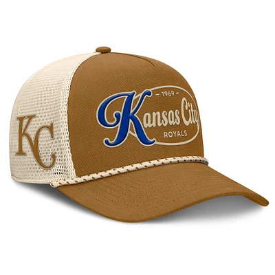 Men's Fanatics Brown Kansas City Royals A-Frame Trucker Adjustable Hat