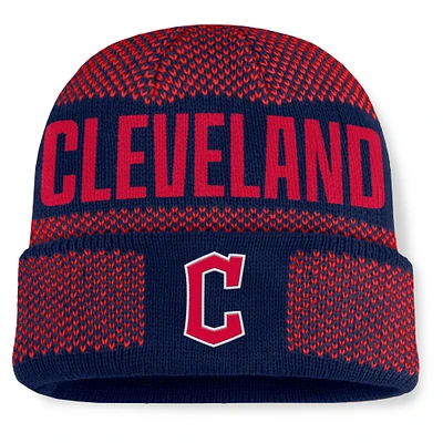 Men's Fanatics Navy Cleveland Guardians Rotation Cuffed Knit Hat