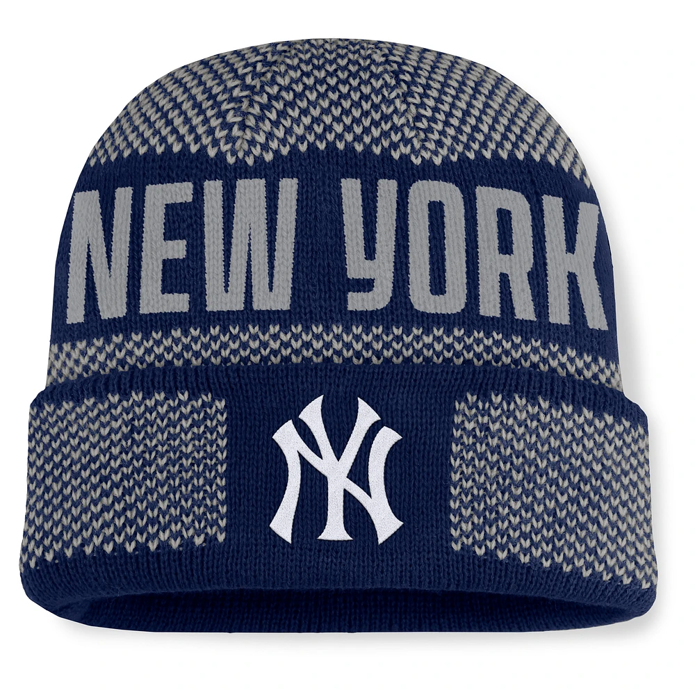 Men's Fanatics Navy New York Yankees Rotation Cuffed Knit Hat