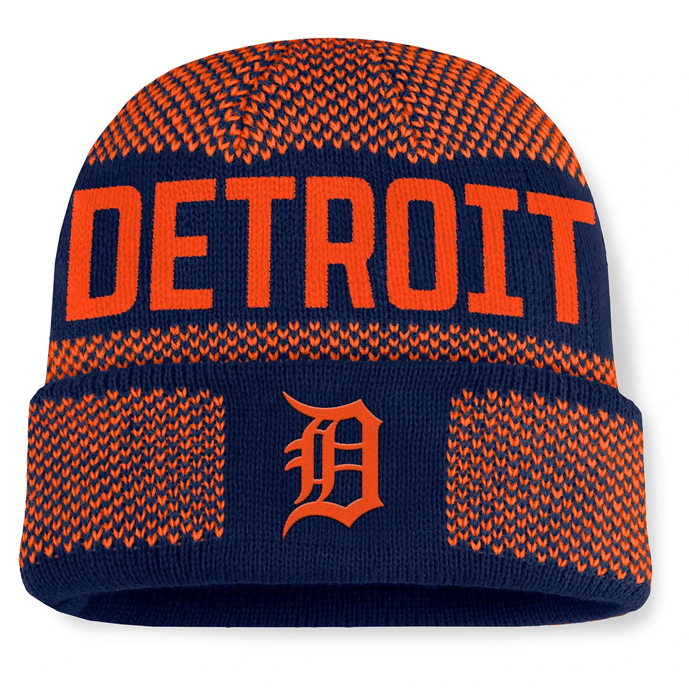 Men's Fanatics Navy Detroit Tigers Rotation Cuffed Knit Hat