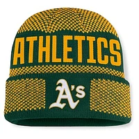 Men's Fanatics Green Athletics Rotation Cuffed Knit Hat
