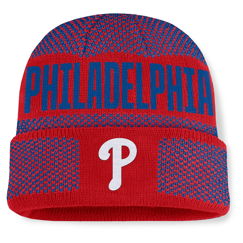 Men's Fanatics Red Philadelphia Phillies Rotation Cuffed Knit Hat