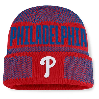 Men's Fanatics Red Philadelphia Phillies Rotation Cuffed Knit Hat
