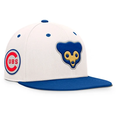 Men's Fanatics Cream/Royal Chicago Cubs Unit Fitted Hat
