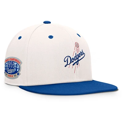 Men's Fanatics Cream/Royal Los Angeles Dodgers Unit Fitted Hat