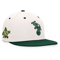 Men's Fanatics Cream/Green Oakland Athletics Cooperstown Collection Unit Fitted Hat