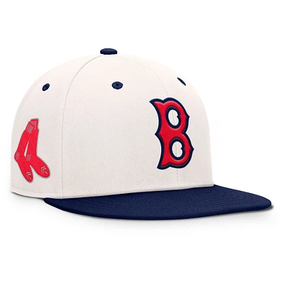 Men's Fanatics Cream/Navy Boston Red Sox Unit Fitted Hat