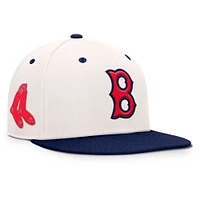 Men's Fanatics Cream/Navy Boston Red Sox Unit Fitted Hat