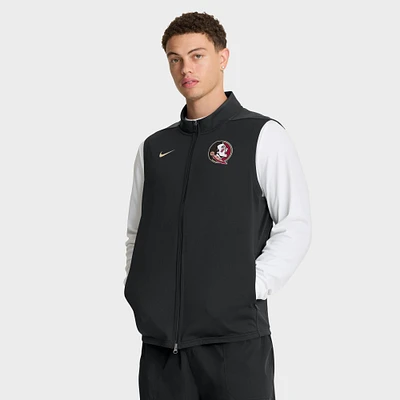 Men's Nike Black Florida State Seminoles Primetime Victory Performance Full-Zip Vest
