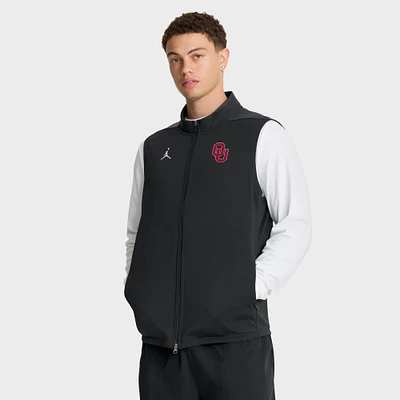 Men's Jordan Brand Black Oklahoma Sooners Primetime Victory Performance Full-Zip Vest