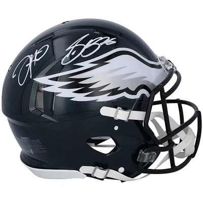 Saquon Barkley & Jalen Hurts Philadelphia Eagles Autographed Riddell Speed Authentic Helmet
