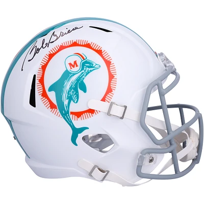 Bob Griese Miami Dolphins Autographed 1972 Throwback Riddell Speed Replica Helmet