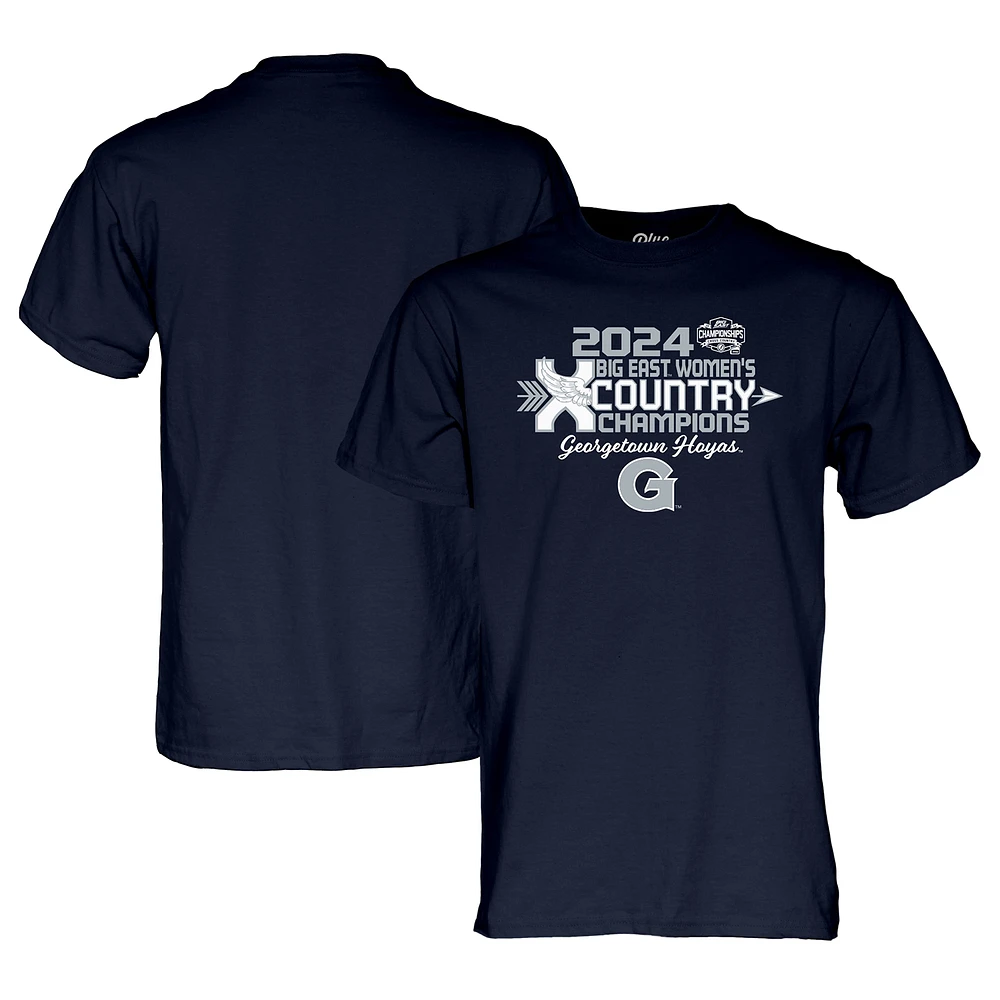 Unisex Blue 84 Navy Georgetown Hoyas 2024 Big East Women's Cross Country Champions T-Shirt