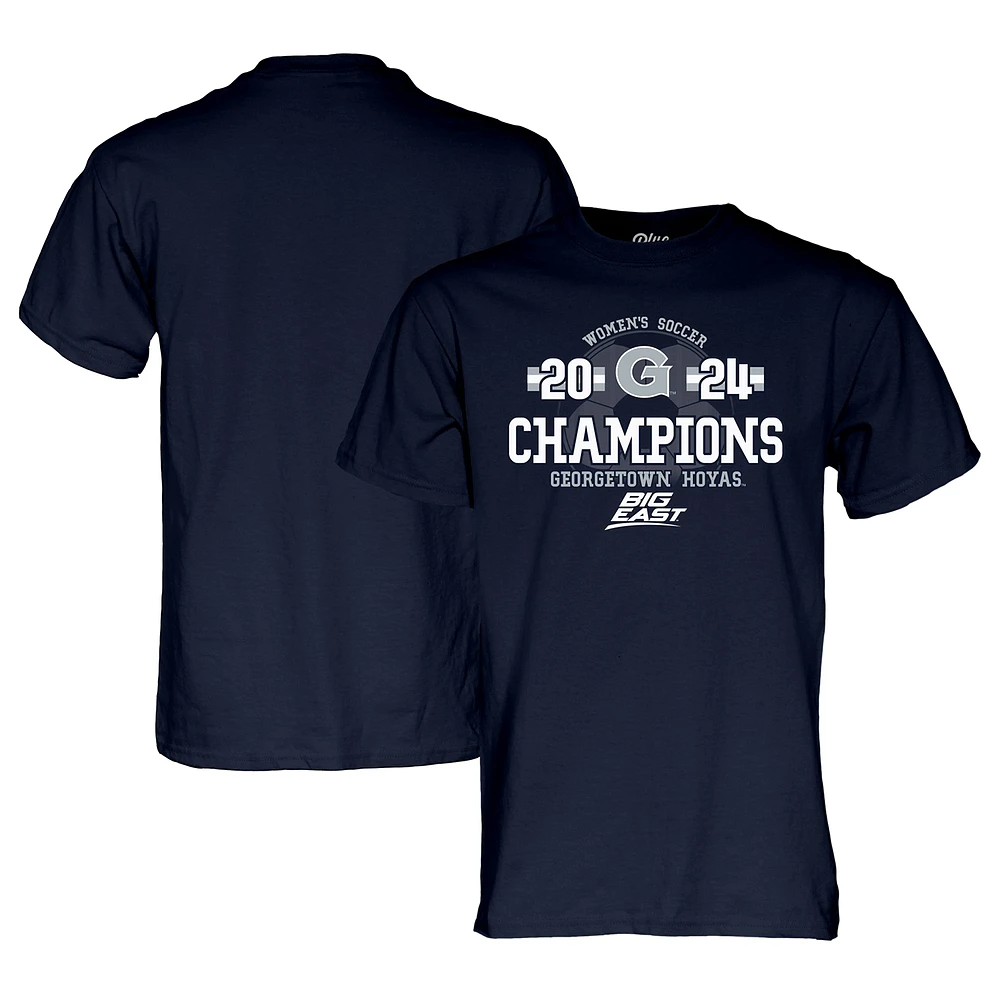 Unisex Blue 84 Navy Georgetown Hoyas 2024 Big East Women's Soccer Regular Season Champions T-Shirt