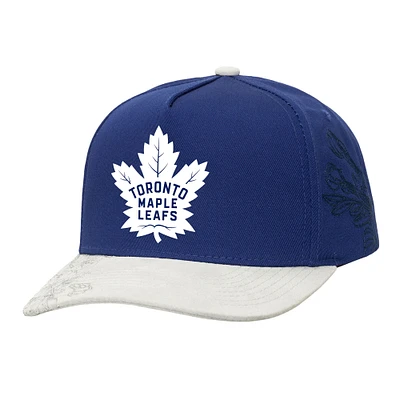 Men's Mitchell & Ness Blue/Gray Toronto Maple Leafs May Flowers Pro Crown Adjustable Hat