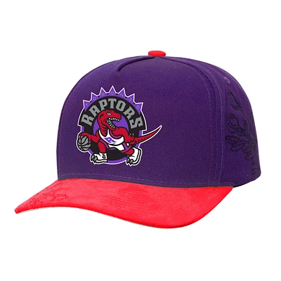 Men's Mitchell & Ness  Purple/Red Toronto Raptors May Flowers Adjustable Hat