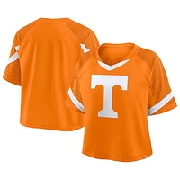 Women's Fanatics Tennessee Orange Volunteers Oversized Raglan V-Neck Fashion Jersey