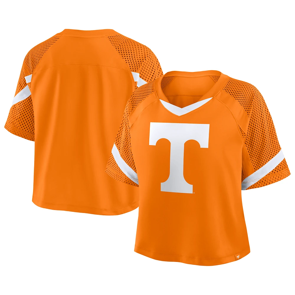 Women's Fanatics Tennessee Orange Volunteers Oversized Raglan V-Neck Fashion Jersey