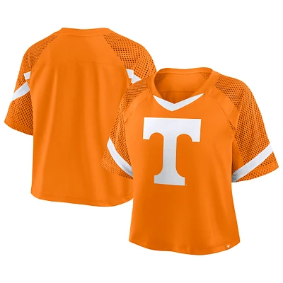 Women's Fanatics Tennessee Orange Volunteers Oversized Raglan V-Neck Fashion Jersey