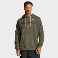 Men's Nike Olive Clemson Tigers 2025 Military Appreciation Performance Pullover Hoodie