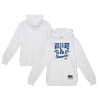 Men's Mitchell & Ness  White Los Angeles Dodgers 2024 World Series Champions Arch Logo Fleece Pullover Hoodie