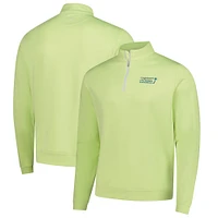 Men's Peter Millar Green Cognizant Classic Perth Mélange Performance Quarter-Zip Top