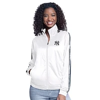 Women's G-III Sports by Carl Banks  White New York Yankees Gear II Full-Zip Track Jacket