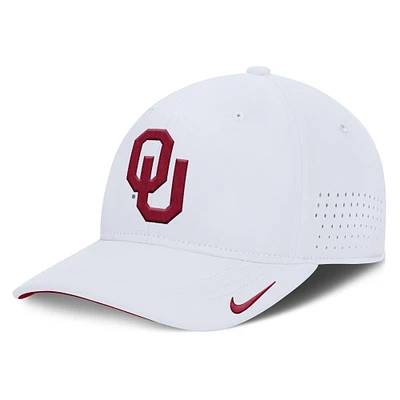 Men's Nike White Oklahoma Sooners 2025 On-Field Gameday Performance Flex Hat