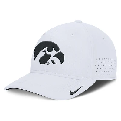 Men's Nike White Iowa Hawkeyes 2025 On-Field Gameday Performance Flex Hat