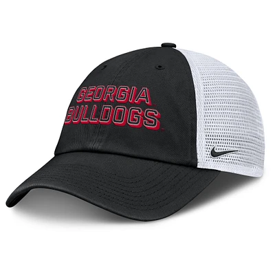 Men's Nike Black Georgia Bulldogs 2025 Gameday On-Field Club Adjustable Trucker Hat