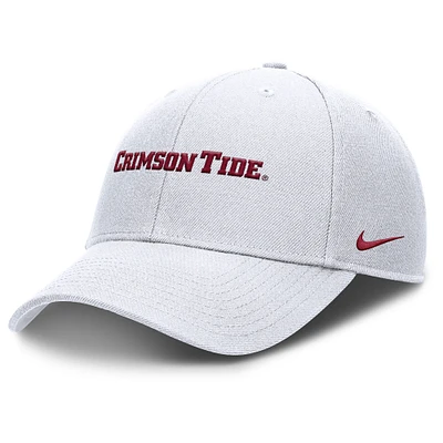 Men's Nike White Alabama Crimson Tide 2025 On-Field Rise Performance Adjustable Hat