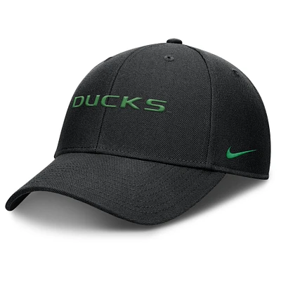 Men's Nike Black Oregon Ducks 2025 On-Field Rise Performance Adjustable Hat