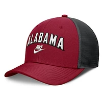 Men's Nike Crimson/Black Alabama Crimson Tide Legacy Arch Rise Performance Trucker Adjustable Hat