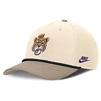 Men's Nike Natural LSU Tigers Rise Legacy Throwback Logo Adjustable Hat