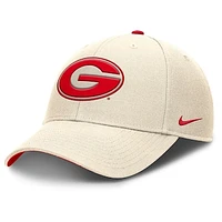 Men's Nike Natural Georgia Bulldogs Rise Primetime Performance Trucker Adjustable Hat