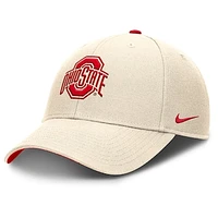 Men's Nike Natural Ohio State Buckeyes Rise Primetime Performance Trucker Adjustable Hat