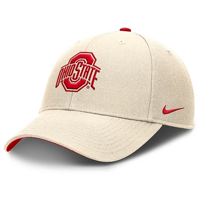 Men's Nike Natural Ohio State Buckeyes Rise Primetime Performance Trucker Adjustable Hat