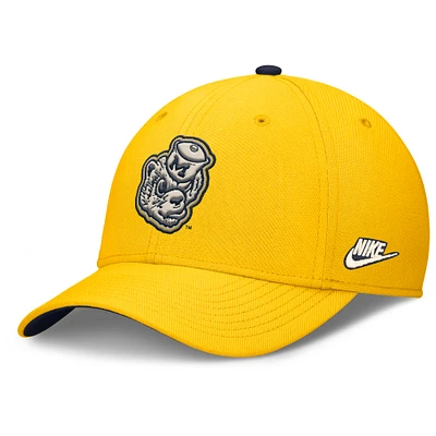Men's Nike Maize Michigan Wolverines Legacy Rise Performance Flex Hat